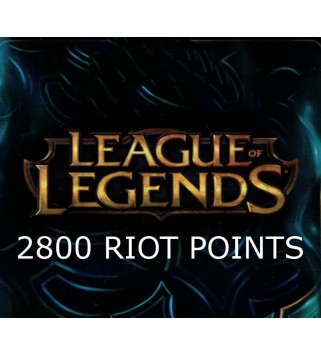 League of Legends 2800 RP Prepaid Card Key EUROPE